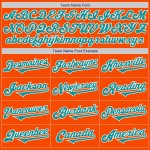 Tone Two Baseball Trikot Authentic Teal-Weiß Custom Orange Tone Two Baseball Trikot Authentic Teal-Weiß Custom Orange
