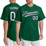 Kelly Custom Authentic Grünes Weiß-Schwarzes Baseballtrikot Kelly Custom Authentic Grünes Weiß-Schwarzes Baseballtrikot