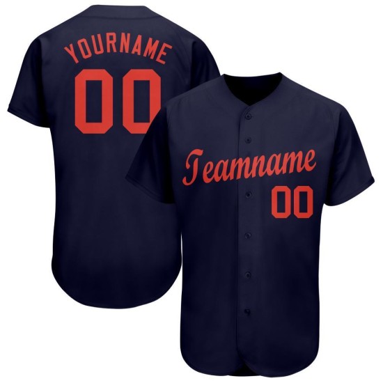 Baseball Orange Custom Navy Trikot Baseball Orange Custom Navy Trikot