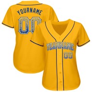 Authentisches Gold Royal-Weiß Custom Drift Fashion Baseball Jersey Authentisches Gold Royal-Weiß Custom Drift Fashion Baseball Jersey