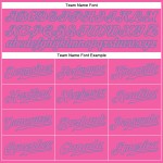 Blaues Baseball-Trikot in Pink-Hellpink, authentisch