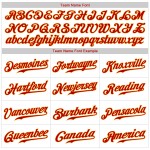 Jersey Authentic Baseball Custom Rot-Gold Weiß