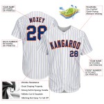 Baseball Trikot Nadelstreifen Custom Royal-Orange Authentic White Royal