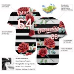 Weiß-Rot Authentic Custom Jersey 3D Design Mandalas Schwarz Baseball Muster Weiß-Rot Authentic Custom Jersey 3D Design Mandalas Schwarz Baseball Muster